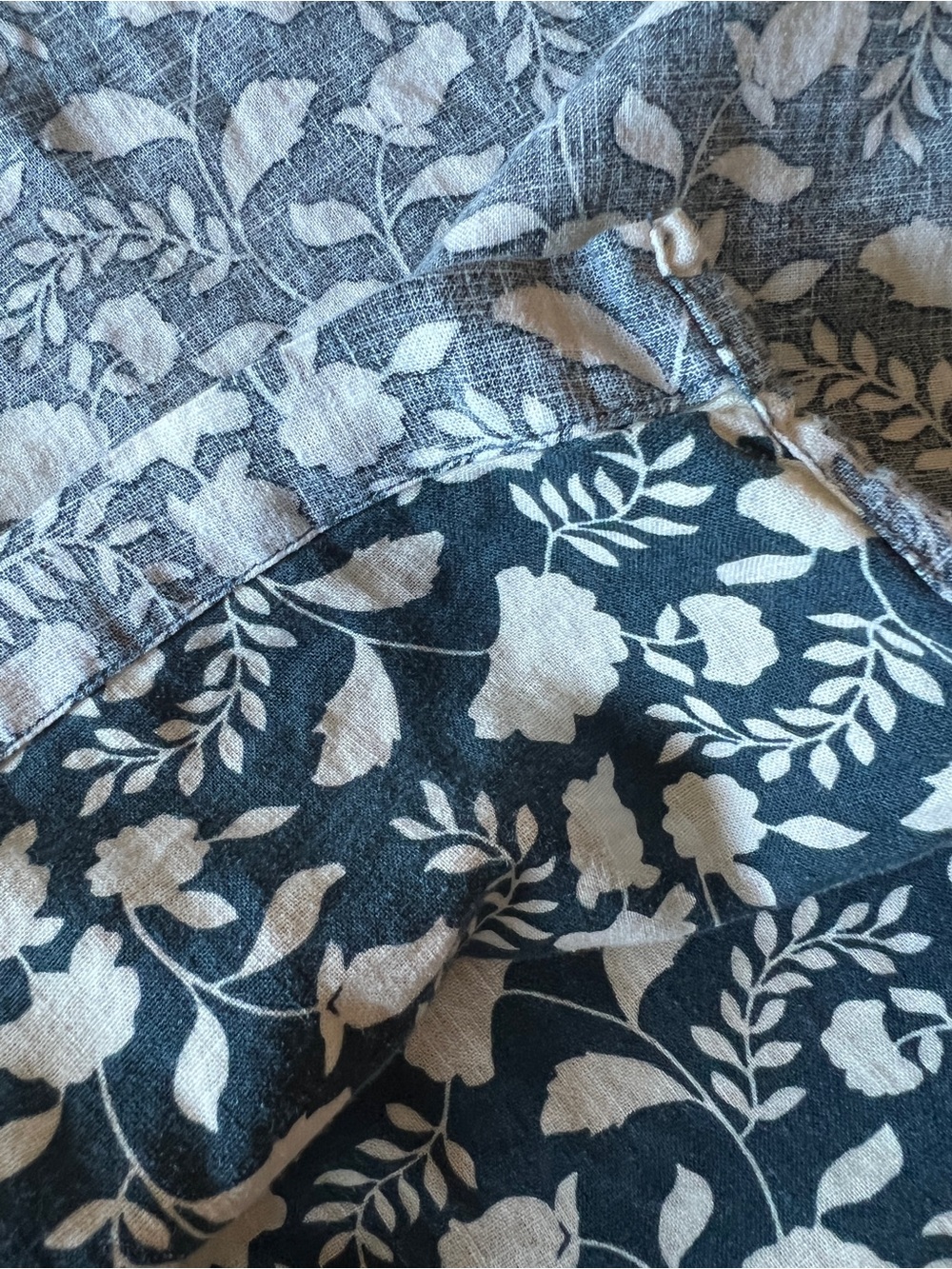 Faherty Blue Floral Button-Down Tunic Shirtdress - Picture 3 of 5